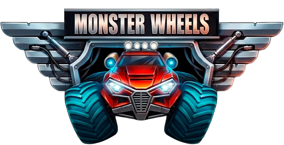 Monsters Wheels 2 cover art: a monster truck on a rugged track.