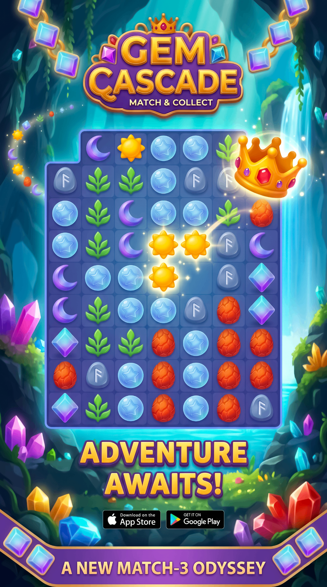 Gem Cascade gameplay